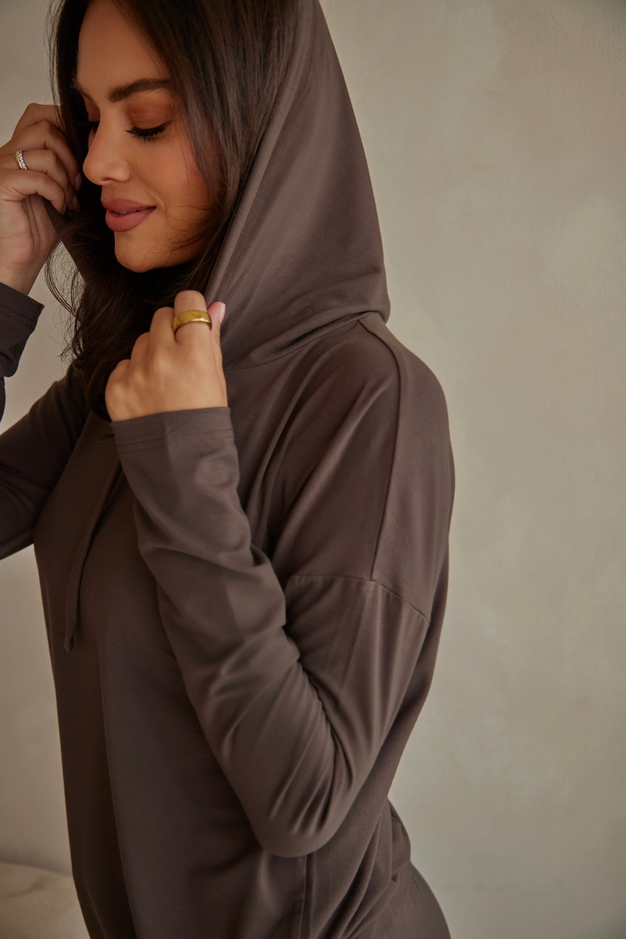 Espresso Brown Luxe Hoodie