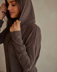 Espresso Brown Luxe Hoodie