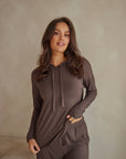 Espresso Brown Luxe Hoodie