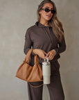 Espresso Brown Luxe Hoodie