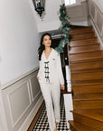 Soft Ivory Bow Long Sleeve shirt style