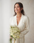 Bridal Soft Ivory Short Belted Robe