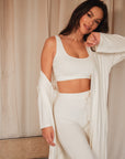 Soft Ivory Reversible crop top