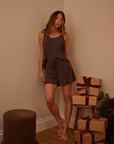 Espresso Brown scoop-neck vest