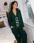 Deep Forest Bow Long Sleeve shirt style