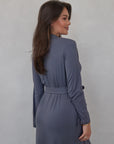 LIMITED EDITION Charcoal Grey Long Belted Robe