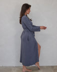 LIMITED EDITION Charcoal Grey Long Belted Robe