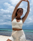 Soft Ivory Reversible crop top