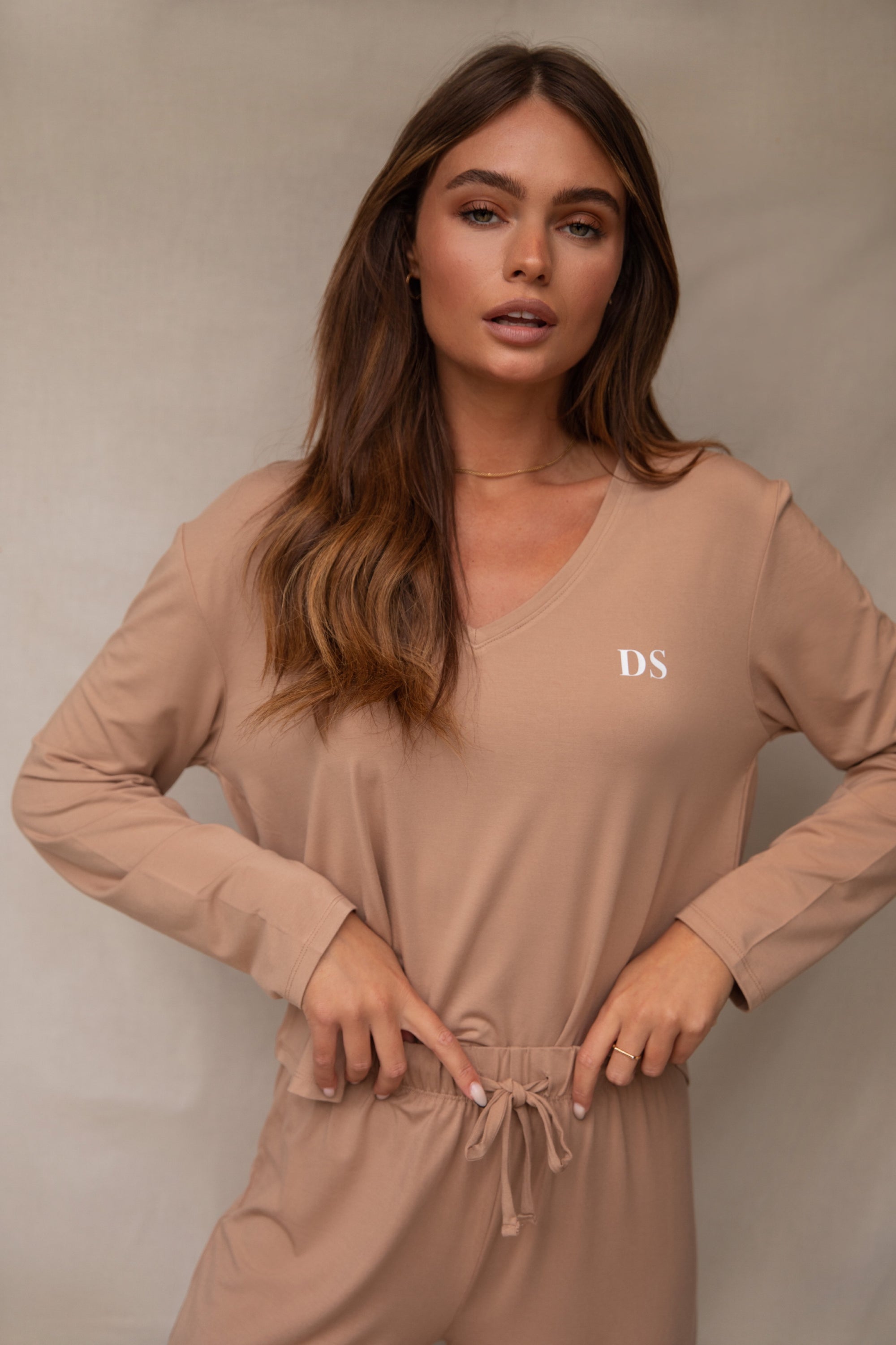 Spiced Chai Long Sleeve V-neck t-shirt