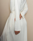 Soft Ivory Long Belted Robe