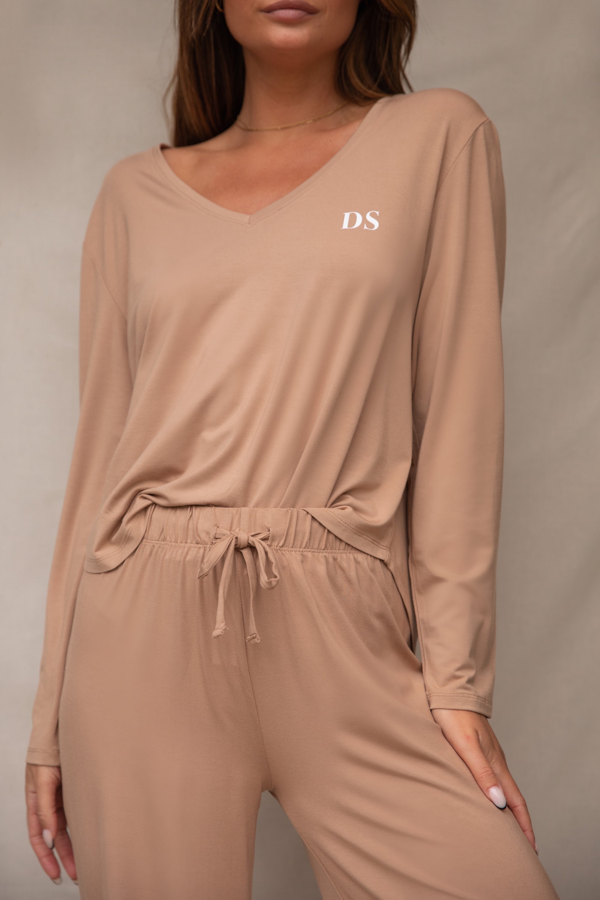 Spiced Chai Long Sleeve V-neck t-shirt
