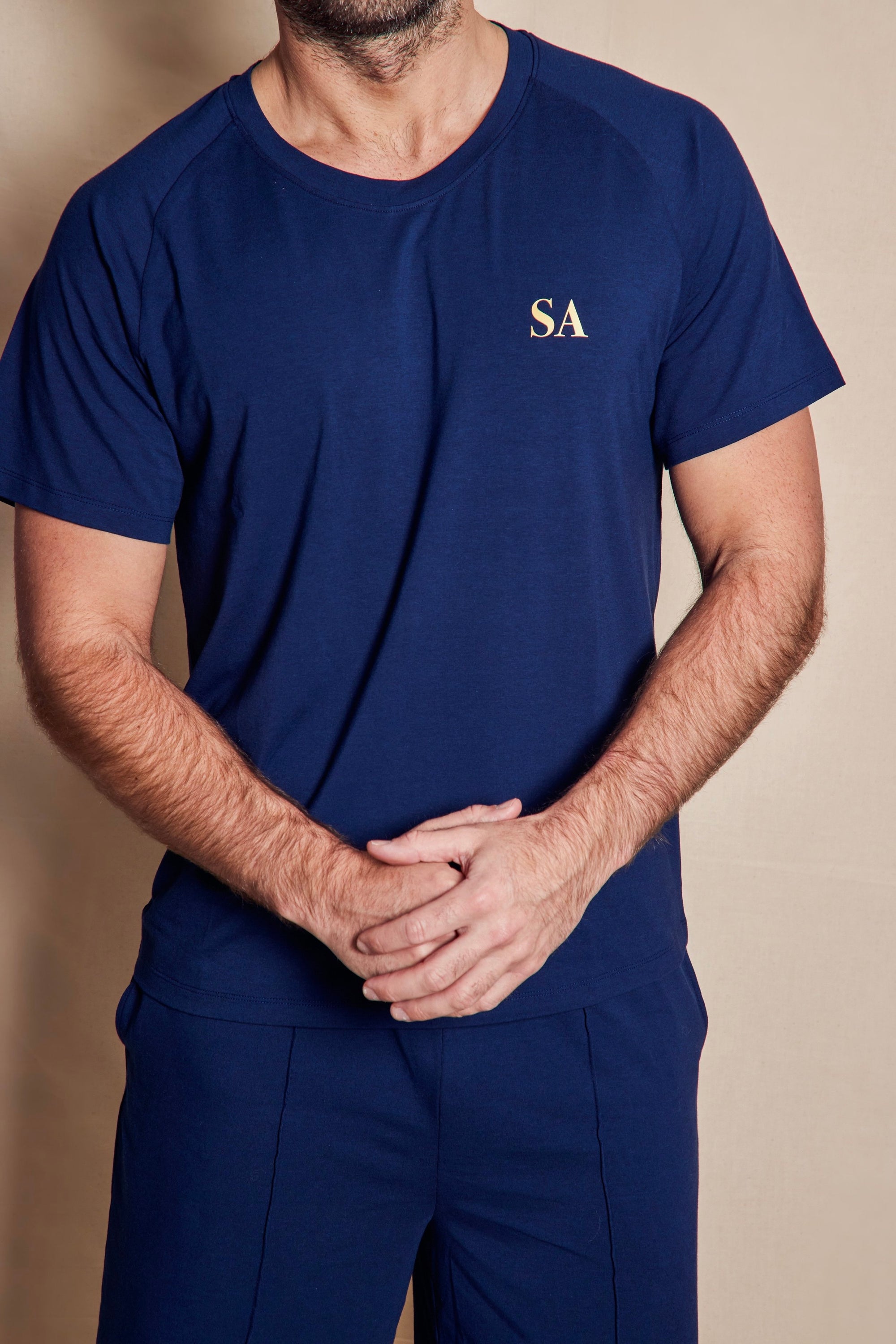 SD MAN Midnight Navy t-shirt and short bamboo set