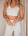Soft Ivory Reversible crop top