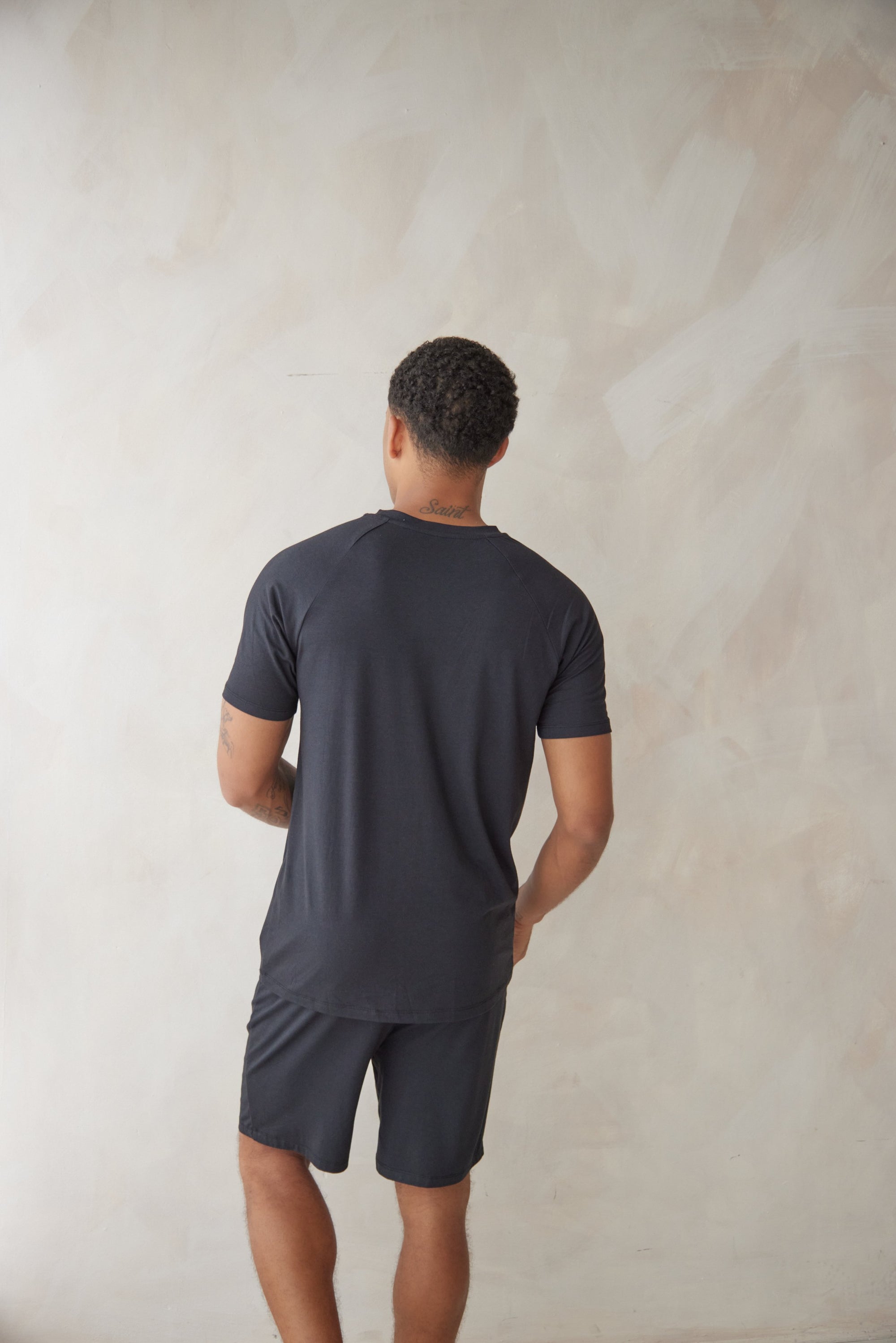 SD MAN True Black t-shirt and short bamboo set