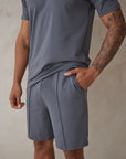 SD MAN Charcoal Grey t-shirt and short bamboo set