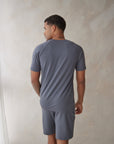 SD MAN Charcoal Grey t-shirt and short bamboo set