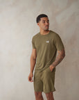 SD MAN Olive Green t-shirt and short bamboo set