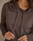 Espresso Brown Luxe Hoodie