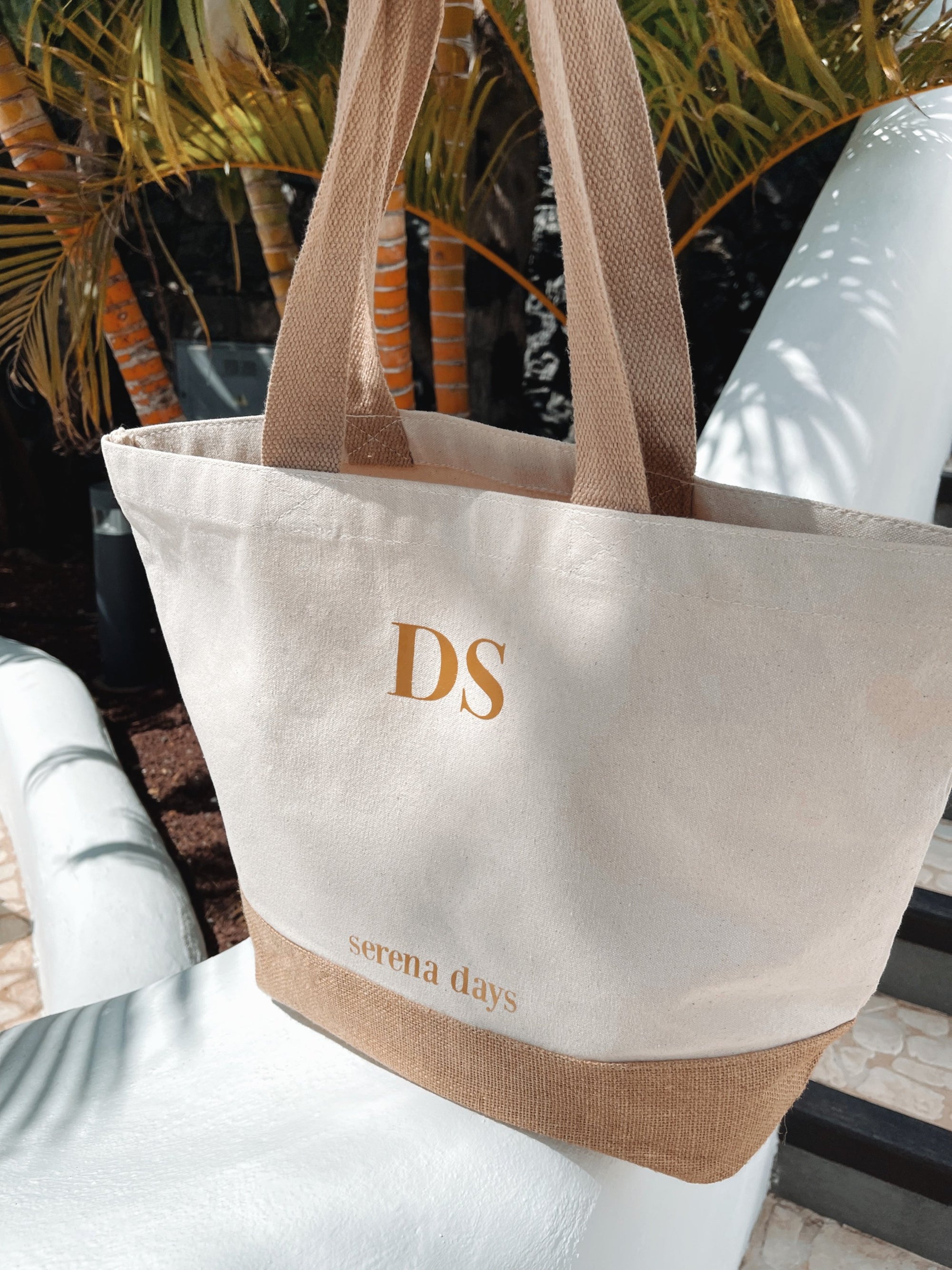 Serena Days monogram canvas tote bag