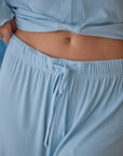 Blueberry Cloud Bamboo Rib Shorts