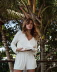 Soft Ivory Bamboo Rib Shirt Style Top
