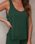 Deep Forest scoop-neck vest