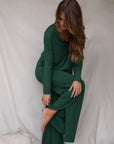 LIMITED EDITION Deep Forest drawstring wide-leg trousers