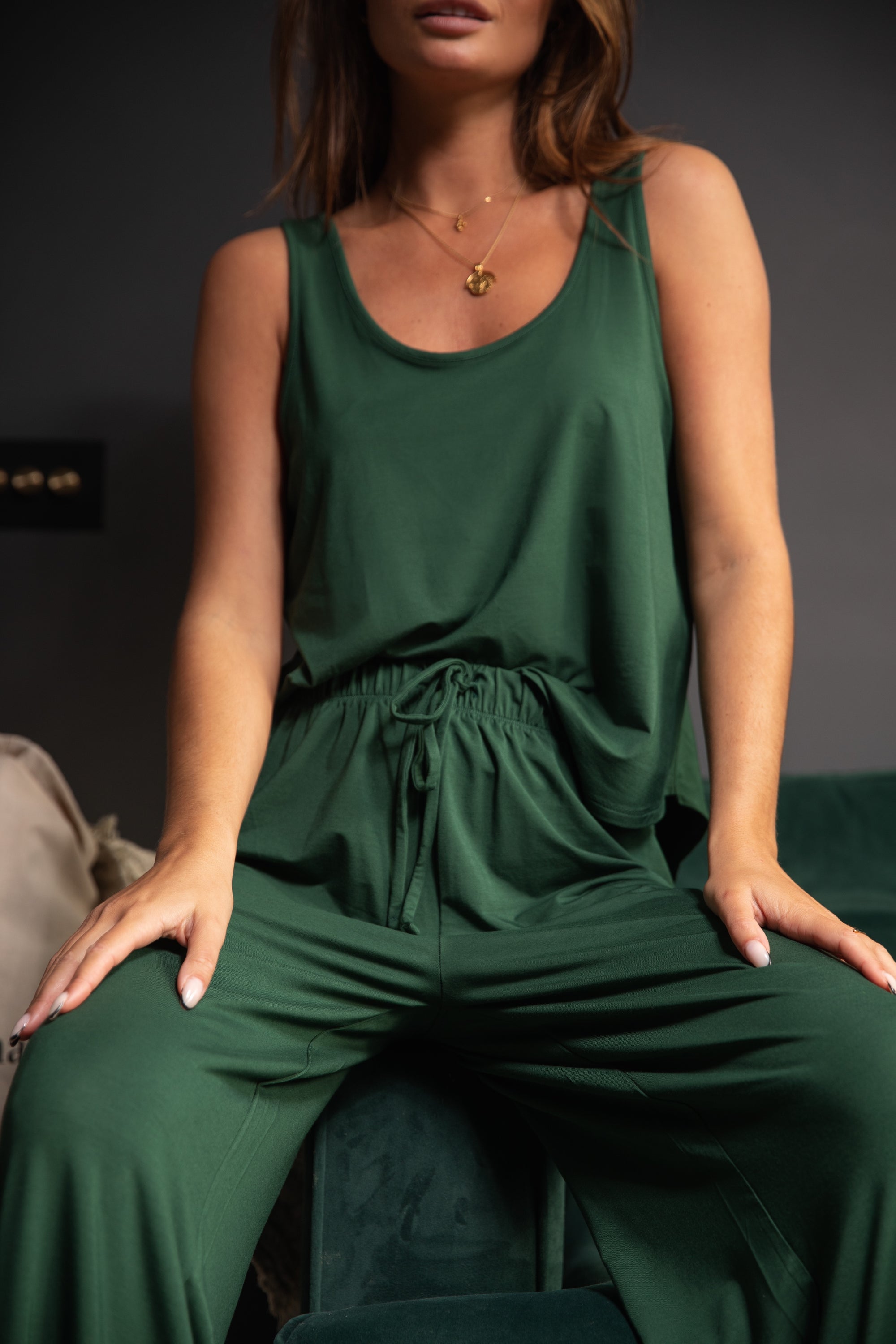 LIMITED EDITION Deep Forest scoop-neck vest