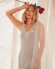 Pebble Grey V-Neck Sleep Dress