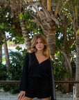 True Black Bamboo Rib Shirt-Style top
