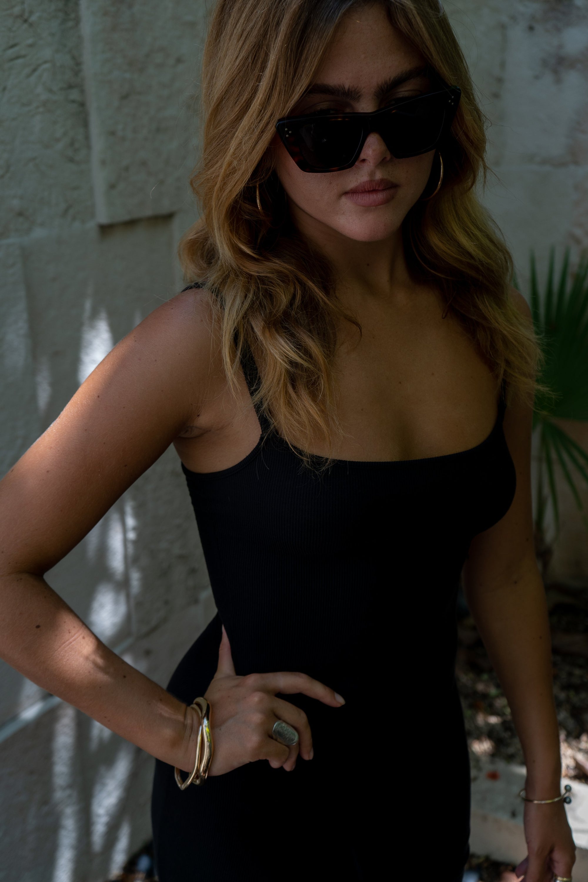 True Black Bamboo Rib Maxi Lounge Dress