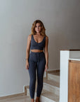 LIMITED EDITION Charcoal Grey Reversible crop top