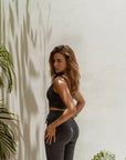 LIMITED EDITION Charcoal Grey Reversible crop top