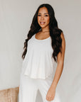 Soft Ivory scoop-neck vest