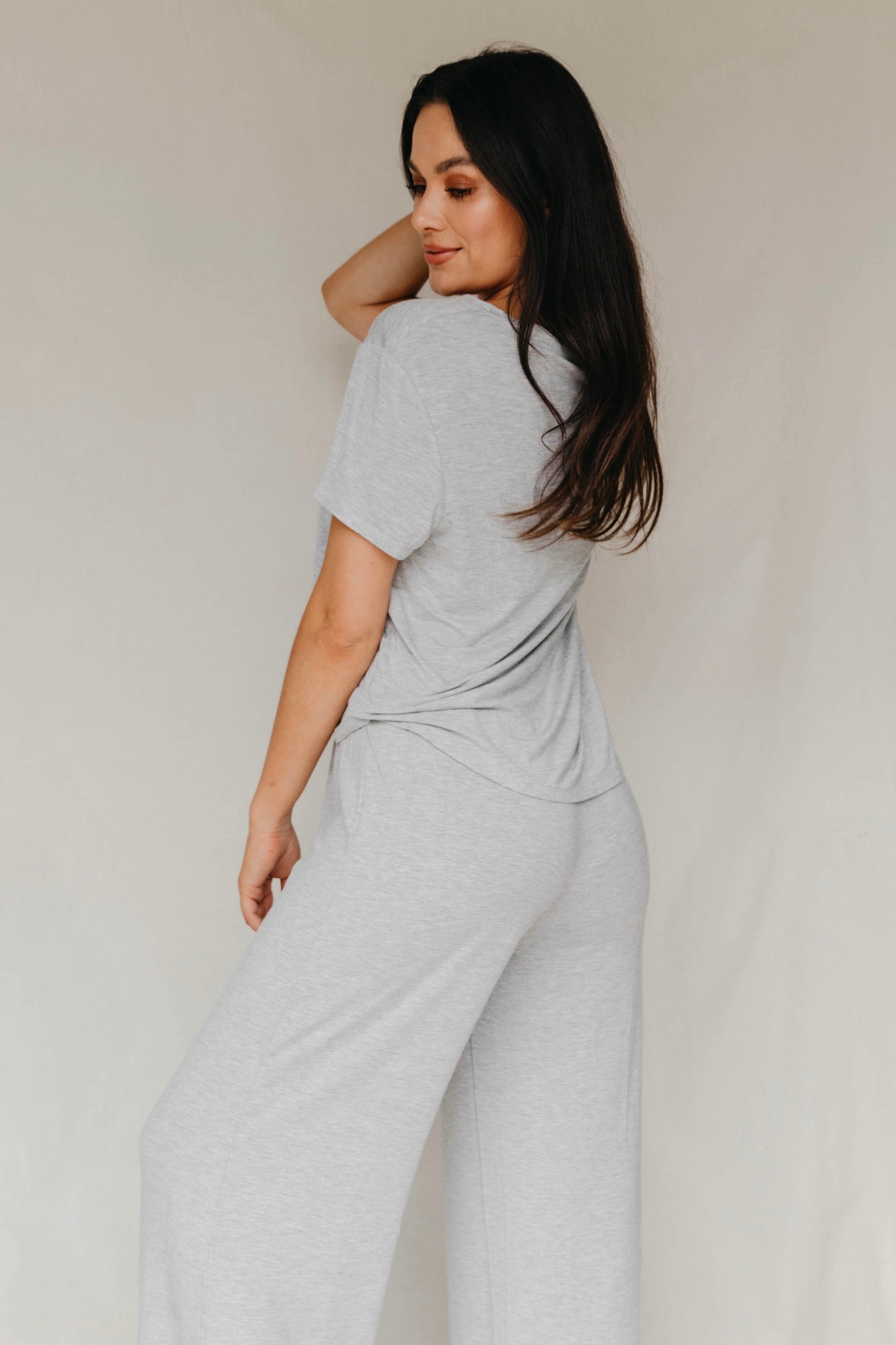 Pebble Grey V-neck t-shirt