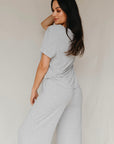 Pebble Grey V-neck t-shirt