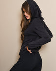 True Black Luxe Hoodie