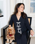 True Black Bow Long Sleeve shirt style