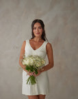 Soft Ivory V-Neck Sleep Dress