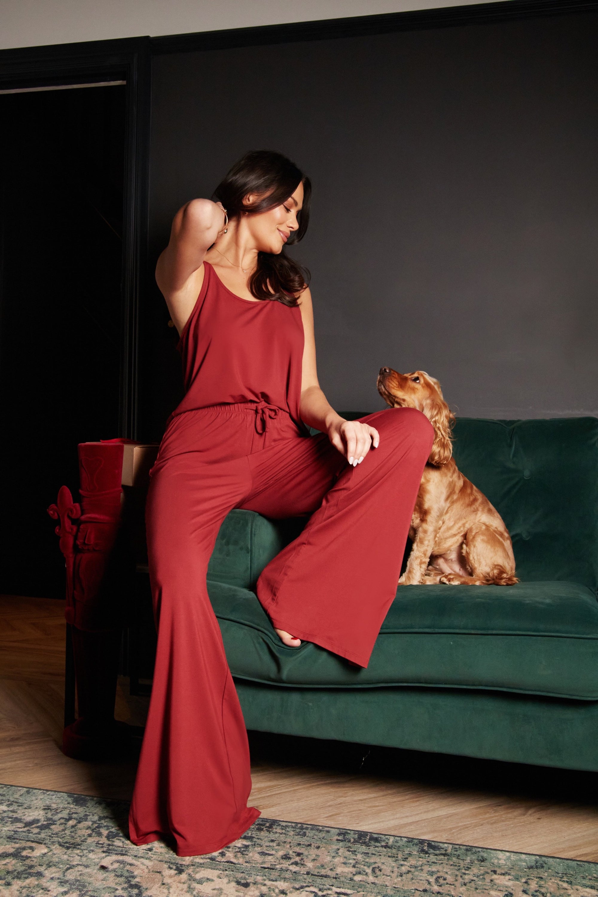 LIMITED EDITION Rich Merlot scoop-neck vest