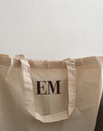 Serena Days monogram cotton tote bag