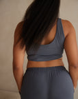 LIMITED EDITION Charcoal Grey Reversible crop top
