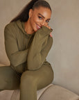 Olive Green Luxe Hoodie