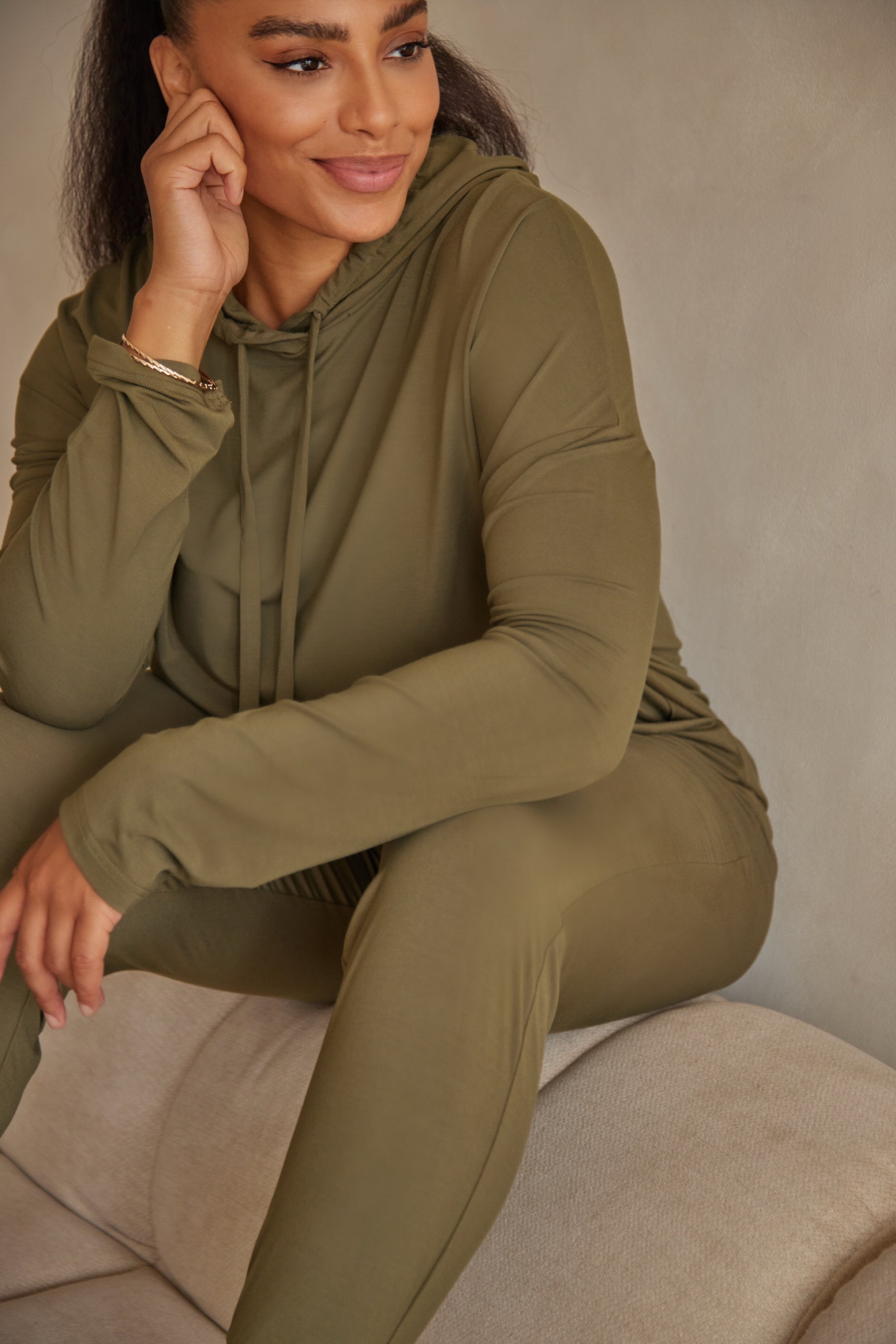 Olive Green Luxe Hoodie