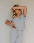Pebble Grey V-neck t-shirt