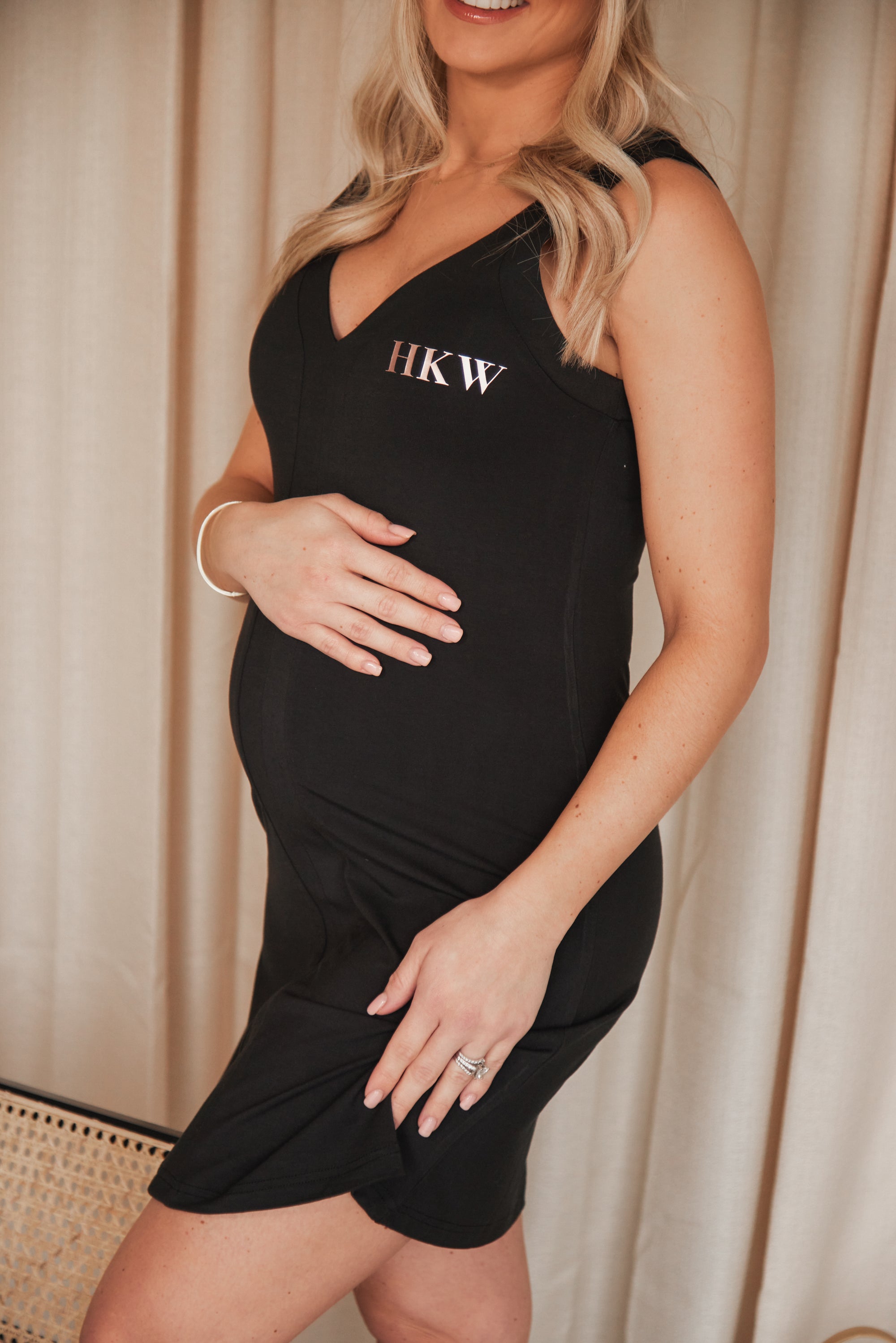 True Black V-Neck Sleep Dress